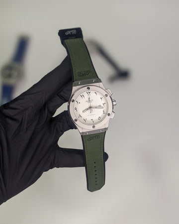 HUB Arabic Silver Dial (Green Strap)