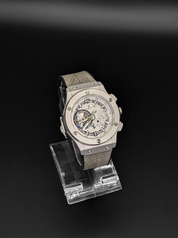 HUB Skeleton Silver Machine Dial