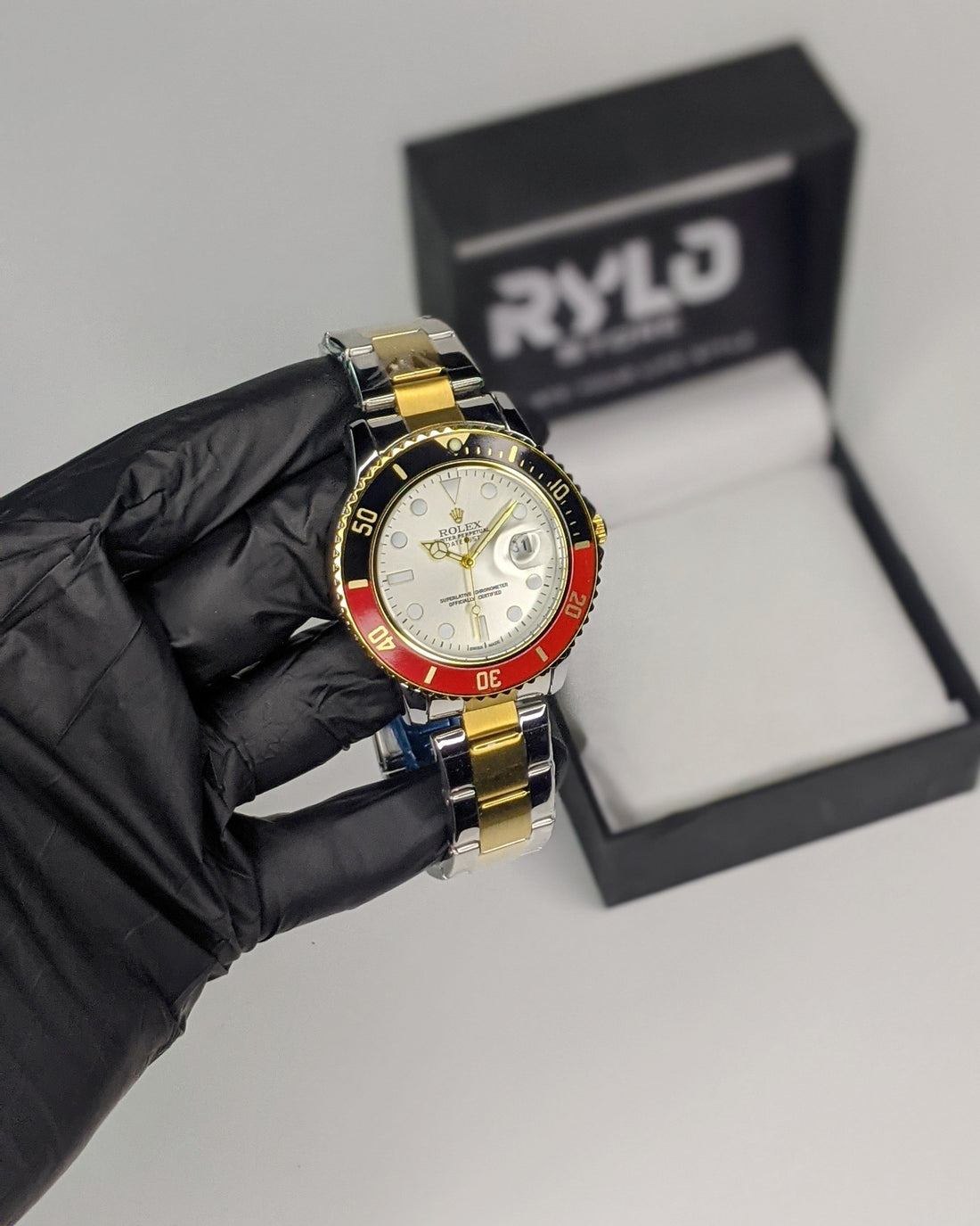 RLX Rotating Bezel Stainless Steel Watch (Silver)