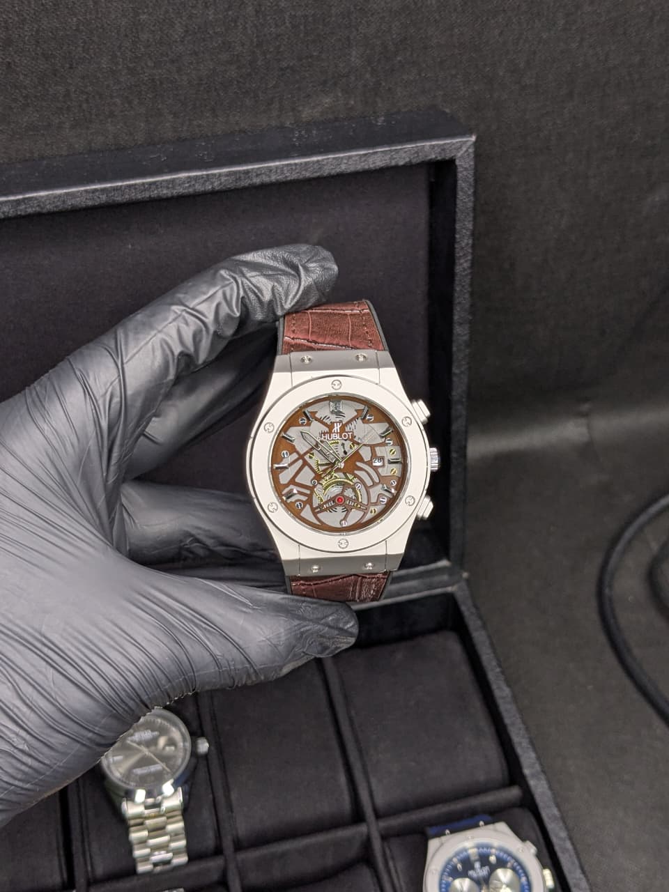 HB Skeleton Brown Dial (Brown Strap)